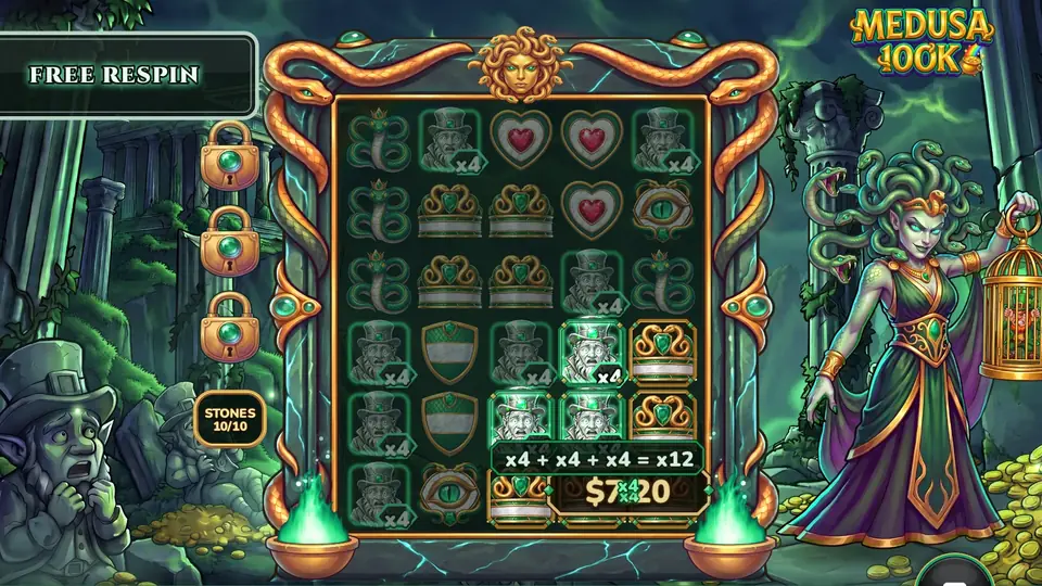 MEDUSA 100K: the 5x6 board in the ruined temple